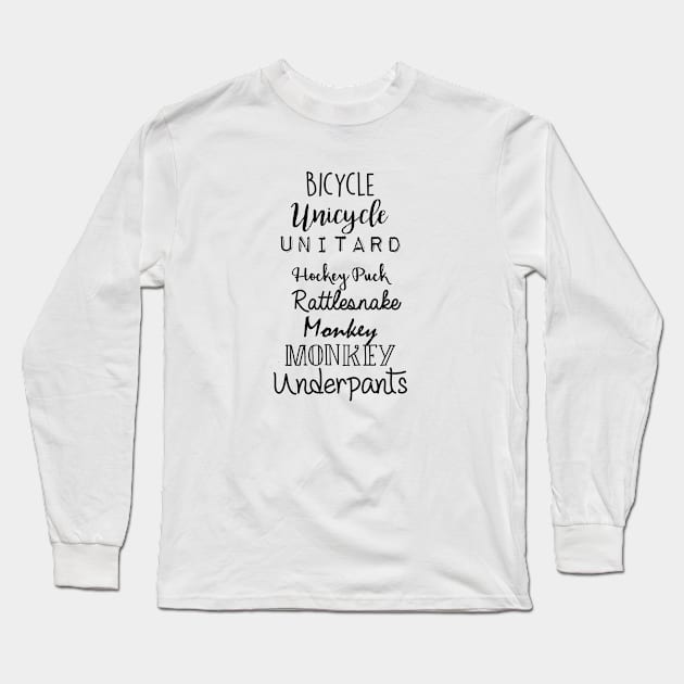 Gilmore Girls - Bicycle Unicycle Long Sleeve T-Shirt by qpdesignco